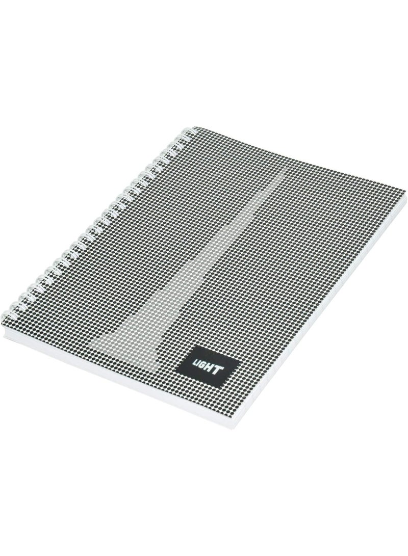 FIS 10-Piece Light Spiral Soft Cover Notebook Single Ruled (100 Sheet) A5 Size - LINBA51706S - Image 3